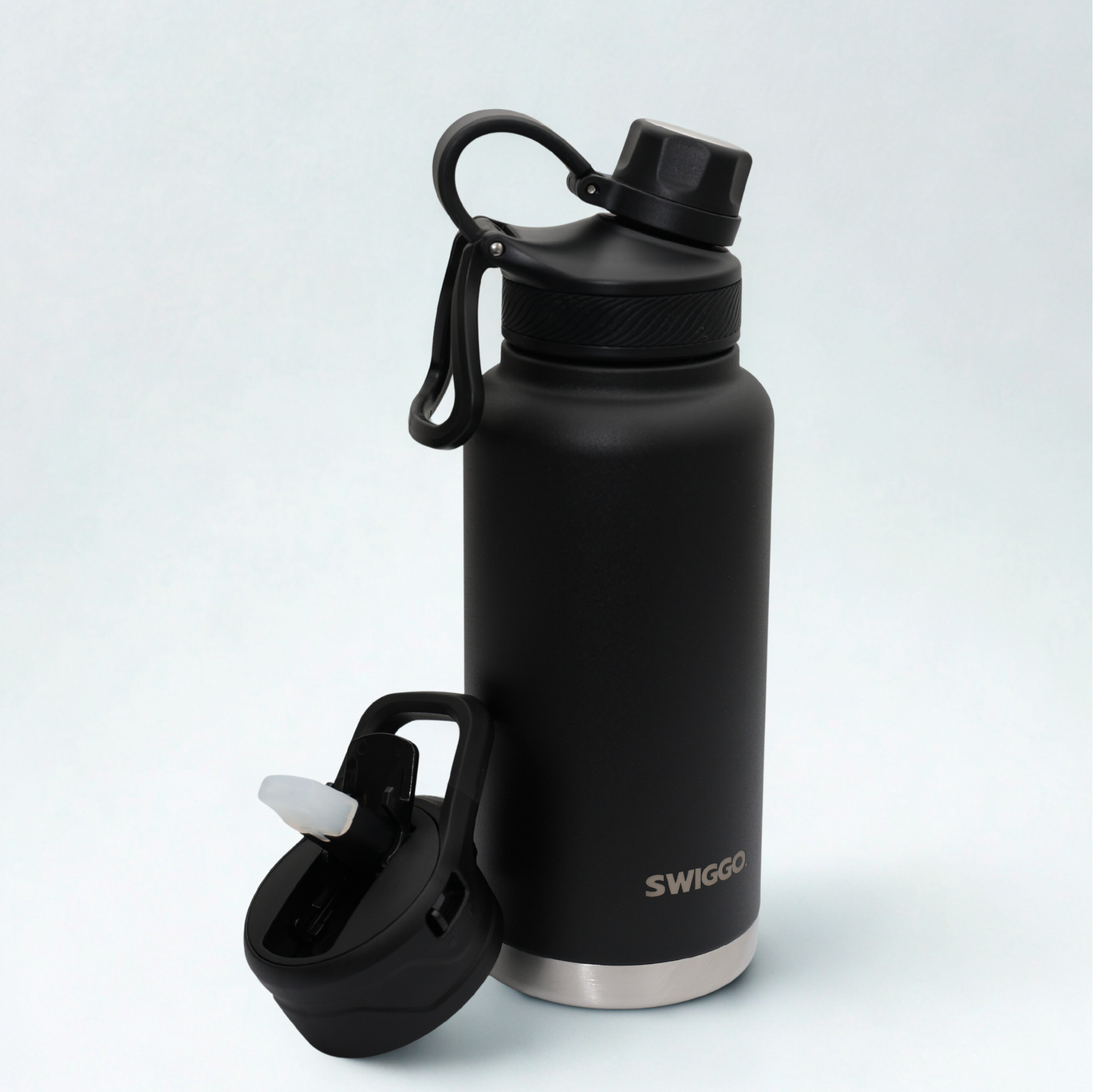 The Guzzlr Vacuum Insulated Water Bottle (with 2 lids)