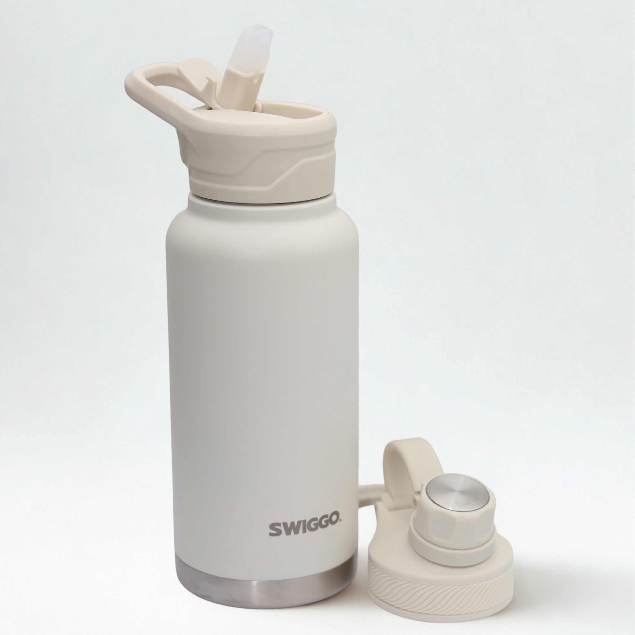 The Guzzlr Vacuum Insulated Water Bottle (with 2 lids)