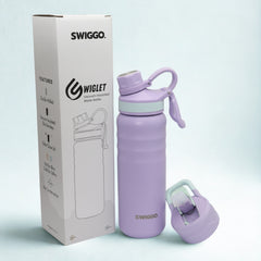 Swiglet Vacuum Insulated Water Bottle - 710 ml (24 oz) (with 2 lids)