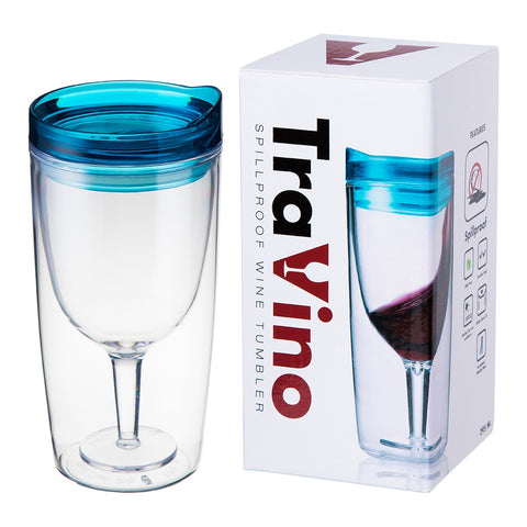 TraVino Wine Sippy Cup 295ml Blue - Bunnings Australia