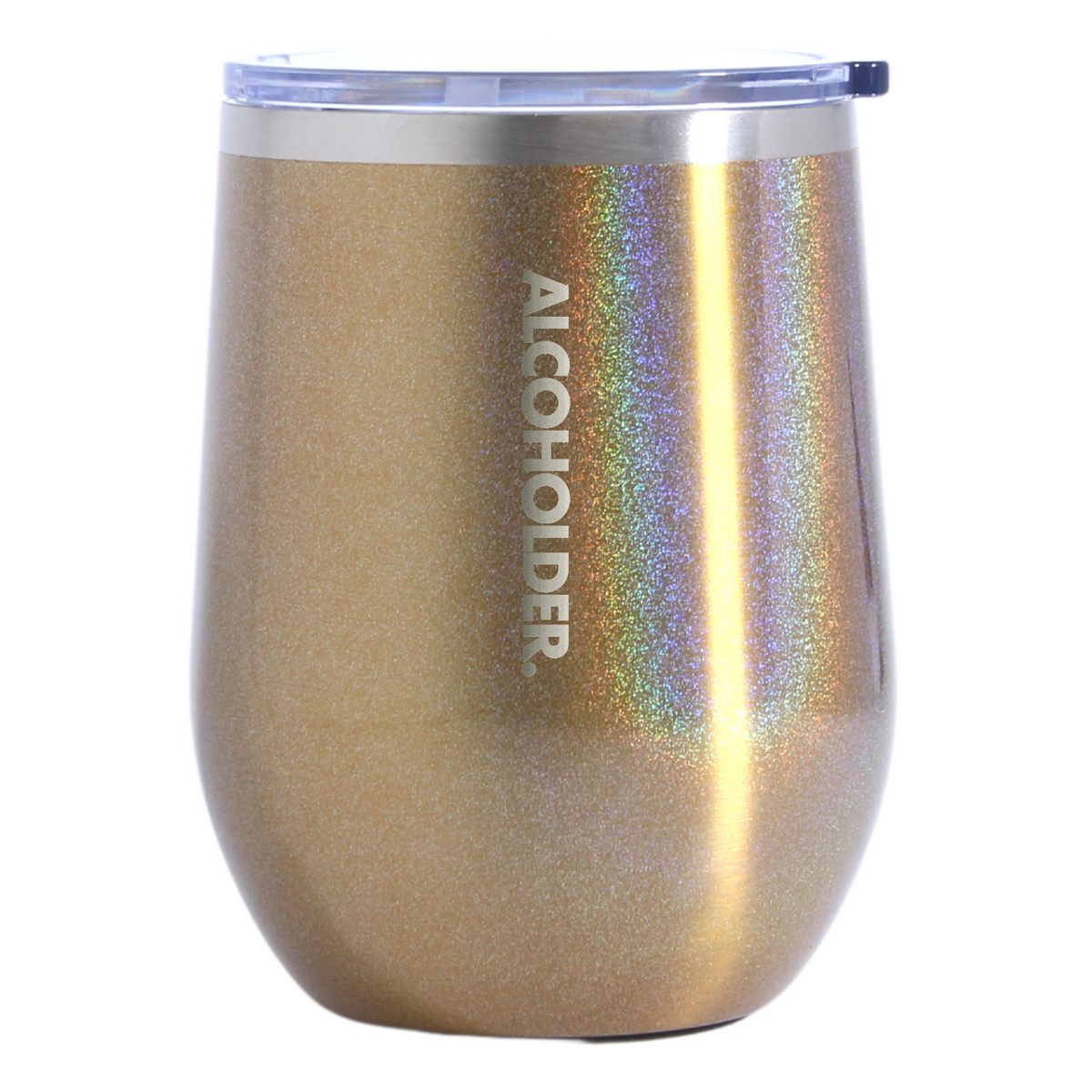 Alcoholder | Stemless Insulated Wine Tumblers *Glitter Gold
