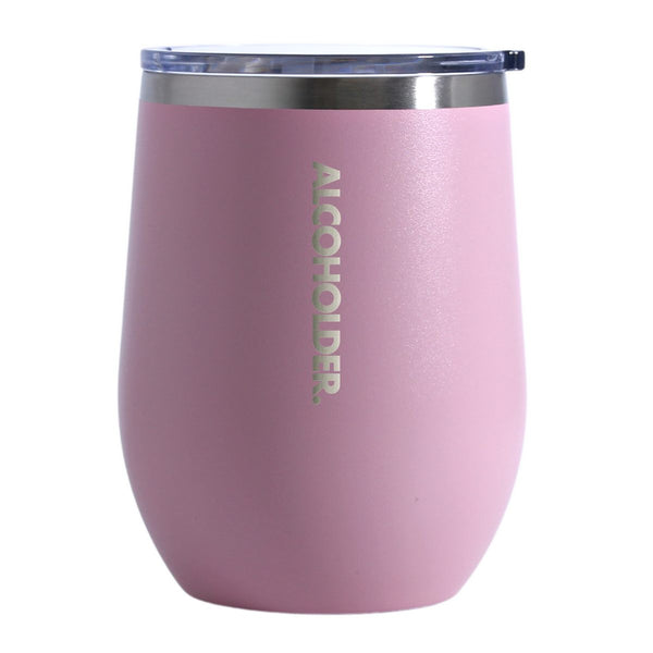 Alcoholder Stemless Insulated Wine Tumbler - Matte - Blush Pink