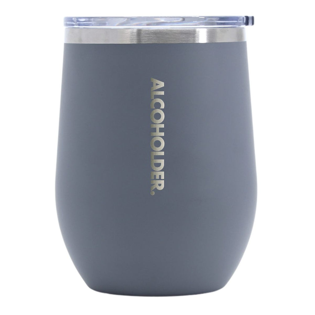 Alcoholder Stemless Vacuum Insulated Wine Tumbler - Cement Grey
