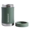 Alcoholder StubZero Stainless Insulated Can & Bottle Stubby Cooler - Hunter Green - Lid off