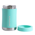 Alcoholder StubZero Stainless Insulated Can & Bottle Stubby Cooler - Seafoam Green - Lid off
