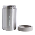 Alcoholder StubZero Stainless Insulated Can & Bottle Stubby Cooler - Stainless Steel Silver - Lid off