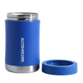 Alcoholder StubZero Stainless Insulated Can & Bottle Stubby Cooler - Storm Blue - Lid off